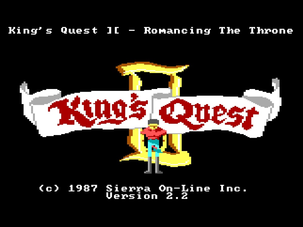 Title Screen of King's Quest II for DOS